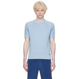 톰포드 TOM FORD Blue Raglan T-Shirt 232076M213000