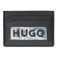 휴고 Hugo Black Printed Card Holder 232084M163004