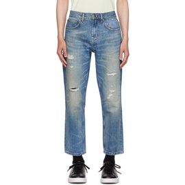 휴고 Hugo Blue Distressed Jeans 232084M186005