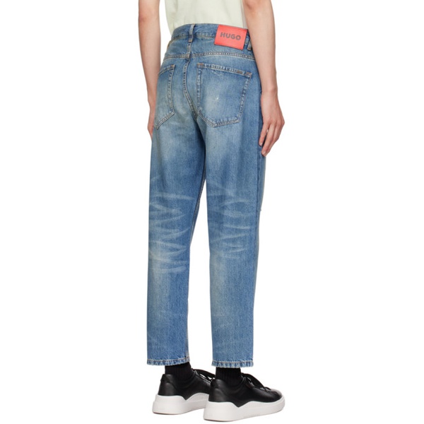  휴고 Hugo Blue Distressed Jeans 232084M186005