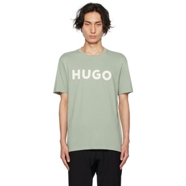 휴고 Hugo Green Printed T-Shirt 232084M213069