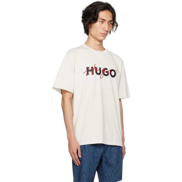  휴고 Hugo Green Embroidered T-Shirt 232084M213082