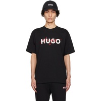 휴고 Hugo Black Embroidered T-Shirt 232084M213084