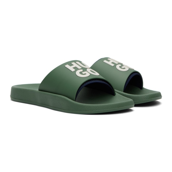  휴고 Hugo Green Stacked Sandals 232084M234002
