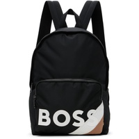 BOSS Black Striped Backpack 232085M166011