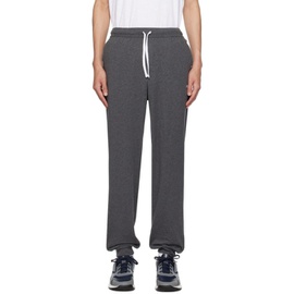 BOSS Gray Embroidered Track Pants 232085M190006