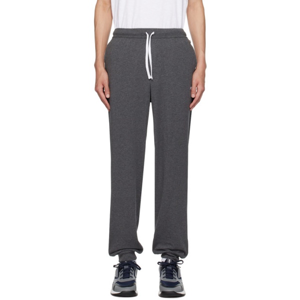  BOSS Gray Embroidered Track Pants 232085M190006