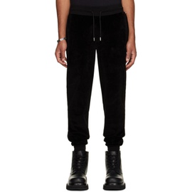 BOSS Black Embroidered Sweatpants 232085M190013