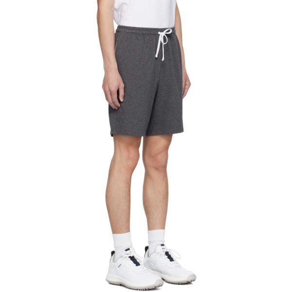  BOSS Gray Embroidered Shorts 232085M193001