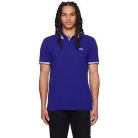 BOSS Blue Embroidered Polo 232085M212009