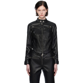 수비 Ksubi Black Vivienne Faux-Leather Jacket 232088F063001