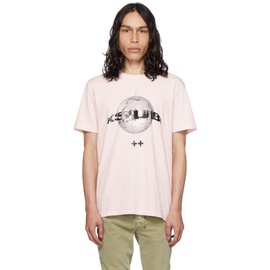 수비 Ksubi Pink Disco Kash T-Shirt 232088M213020