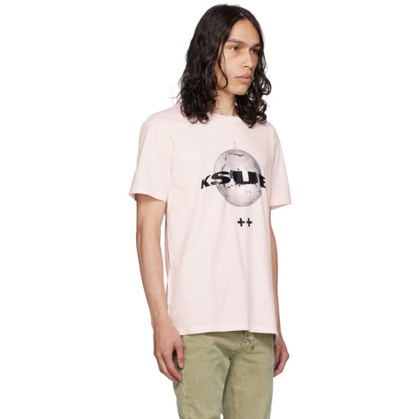  수비 Ksubi Pink Disco Kash T-Shirt 232088M213020