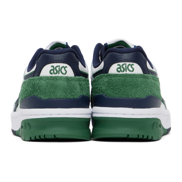 Asics White & Green EX89 Sneakers 232092F128028