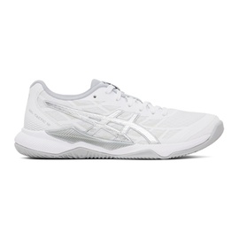 Asics White & Silver Gel-Tactic 12 Sneakers 232092F128060