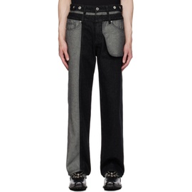 펑첸왕 Feng Chen Wang Black Inside Out Jeans 232107M186008