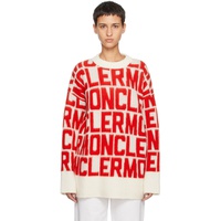 몽클레어 Moncler Red & White Jacquard Sweater 232111F096001