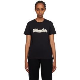 몽클레어 Moncler Black Flocked T-Shirt 232111F110023