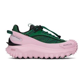 몽클레어 Moncler Green & Pink Trailgrip GTX Sneakers 232111F128002