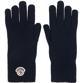 몽클레어 Moncler Navy Logo Patch Gloves 232111M135001