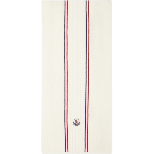 몽클레어 몽클레어 Moncler 오프화이트 Off-White Tricolor Scarf 232111M150000