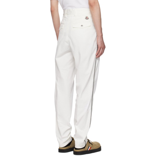 몽클레어 몽클레어 Moncler White Piping Trousers 232111M191034