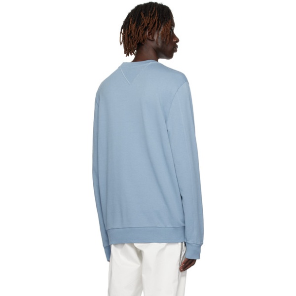 몽클레어 몽클레어 Moncler Blue Flocked Sweatshirt 232111M204017