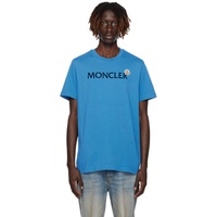 몽클레어 Moncler Blue Flocked T-Shirt 232111M213069