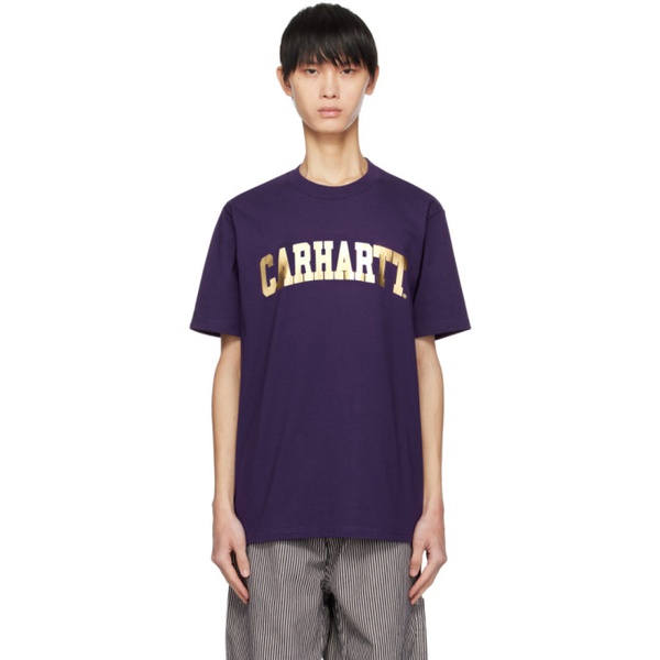 칼하트 칼하트 Carhartt Work In Progress Purple University T-Shirt 232111M213076