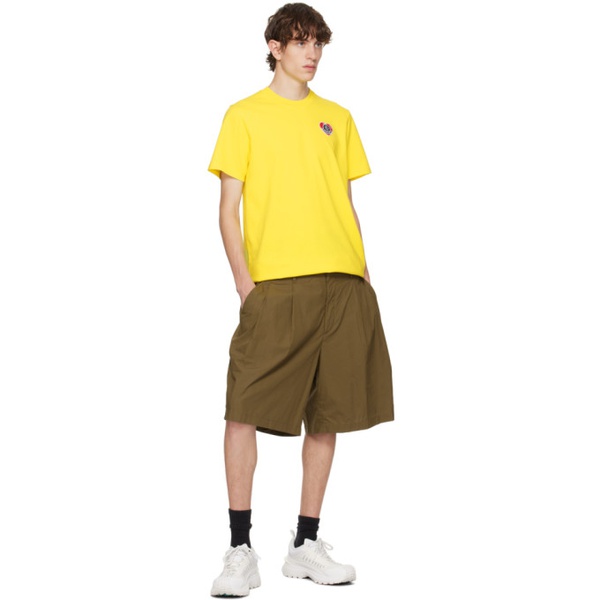 몽클레어 몽클레어 Moncler Yellow Embroidered T-Shirt 232111M213110