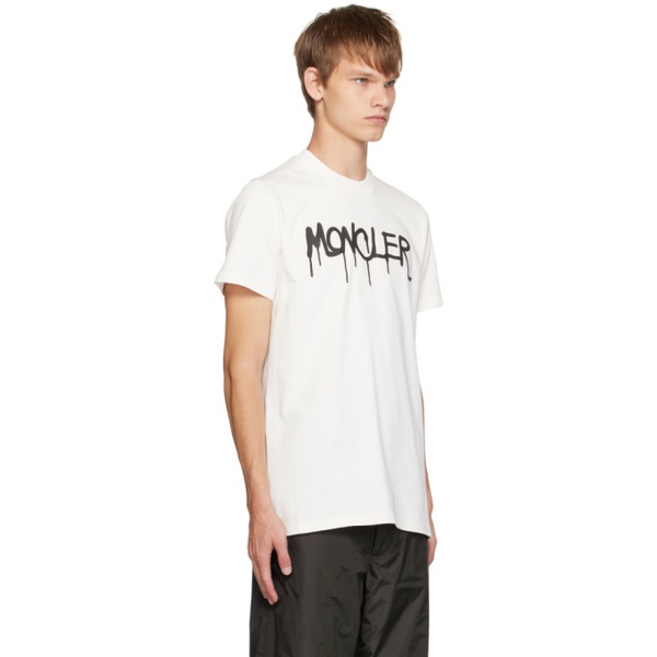 몽클레어 몽클레어 Moncler White Printed T-Shirt 232111M213113