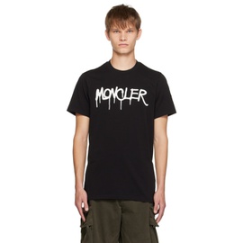 몽클레어 Moncler Black Printed T-Shirt 232111M213114