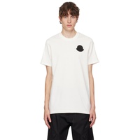 몽클레어 Moncler White Applique T-Shirt 232111M213116