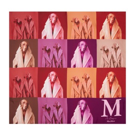 맥스마라 Max Mara Red & Purple Printed Scarf 232118F029002