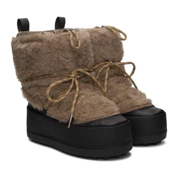  맥스마라 Max Mara Brown Faux-Fur Teddyski Boots 232118F113006