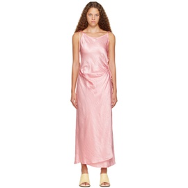 아크네 스튜디오 Acne Studios Pink Wrap Maxi Dress 232129F055000
