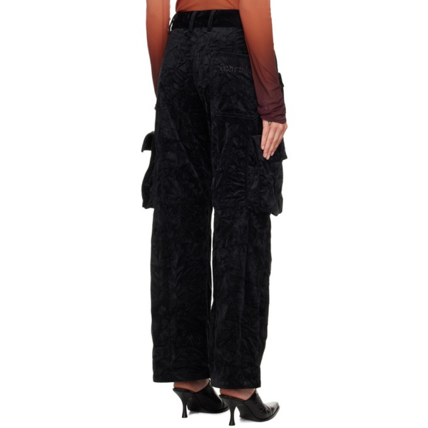 아크네스튜디오 아크네 스튜디오 Acne Studios Black Crinkled Trousers 232129F087012
