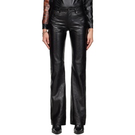 아크네 스튜디오 Acne Studios Black Paneled Leather Pants 232129F087017