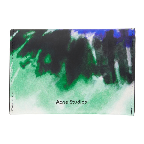 아크네스튜디오 아크네 스튜디오 Acne Studios Green Folded Card Holder 232129M163007