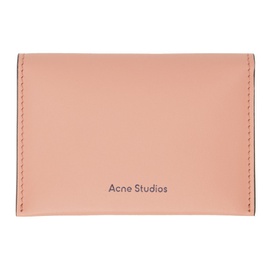 아크네 스튜디오 Acne Studios Pink Bifold Card Holder 232129M163008