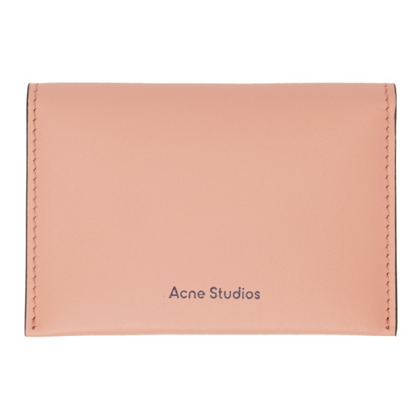 아크네스튜디오 아크네 스튜디오 Acne Studios Pink Bifold Card Holder 232129M163008