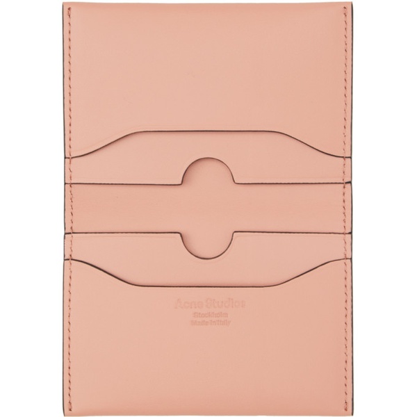 아크네스튜디오 아크네 스튜디오 Acne Studios Pink Bifold Card Holder 232129M163008