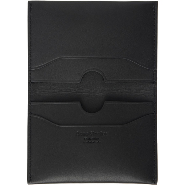 아크네스튜디오 아크네 스튜디오 Acne Studios Black Folded Card Holder 232129M163011