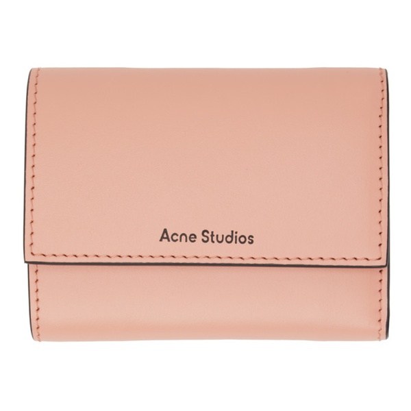 아크네스튜디오 아크네 스튜디오 Acne Studios Pink Folded Wallet 232129M164011