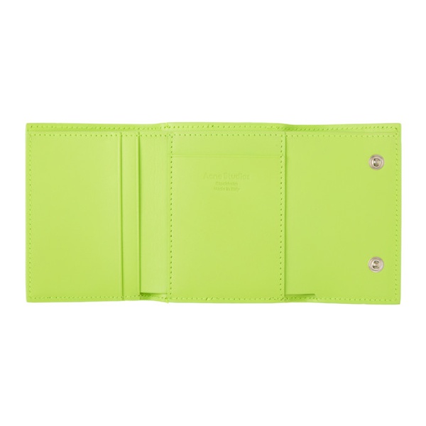 아크네스튜디오 아크네 스튜디오 Acne Studios Green Folded Wallet 232129M164012