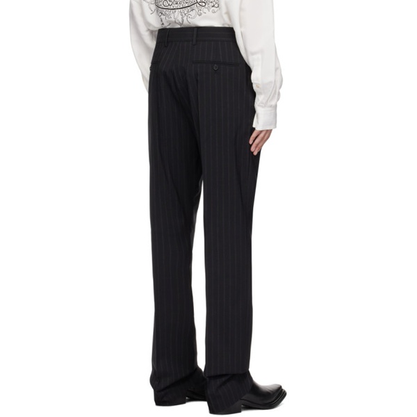 아크네스튜디오 아크네 스튜디오 Acne Studios Black Stripe Trousers 232129M191022