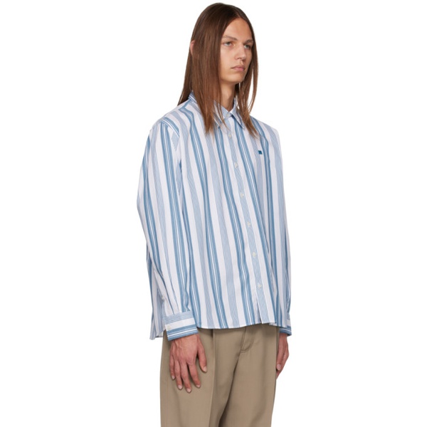 아크네스튜디오 아크네 스튜디오 Acne Studios Blue & White Stripe Shirt 232129M192003