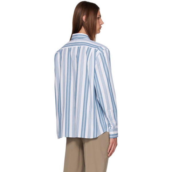 아크네스튜디오 아크네 스튜디오 Acne Studios Blue & White Stripe Shirt 232129M192003