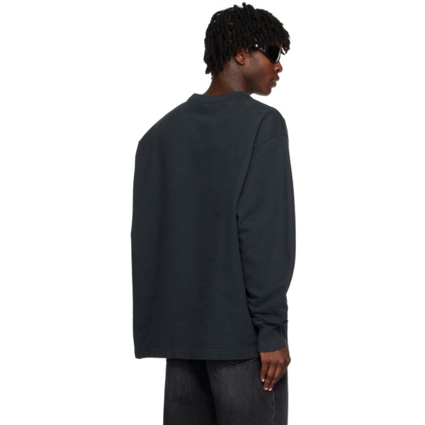 아크네스튜디오 아크네 스튜디오 Acne Studios Black Printed Sweatshirt 232129M204007