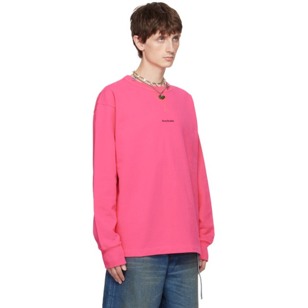 아크네스튜디오 아크네 스튜디오 Acne Studios Pink Stamp Sweatshirt 232129M204018
